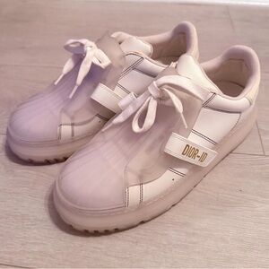 Dior Cream and White ID Sneakers